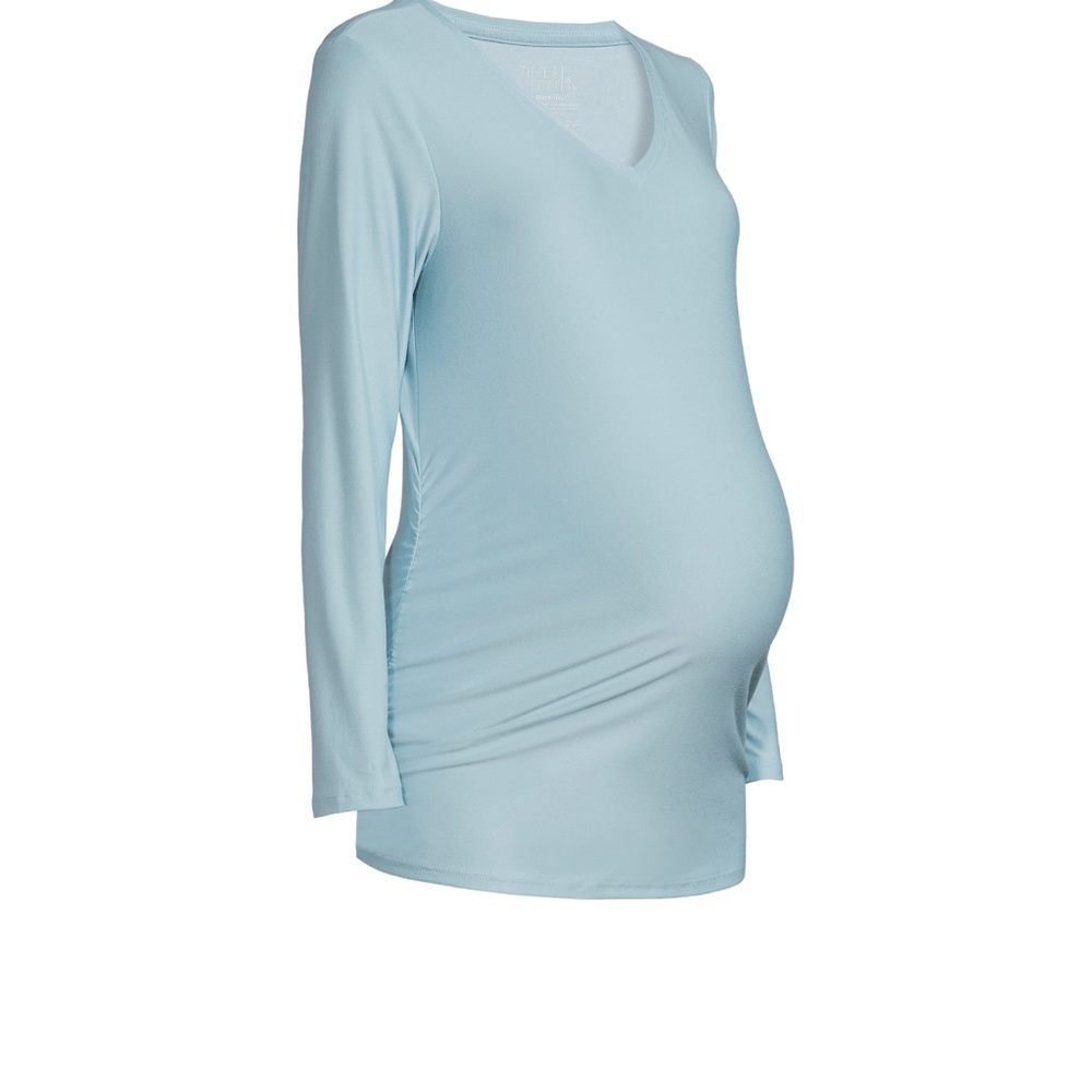 Time and Tru Women's Maternity Long Sleeve T-Shirt Size L - Picture 3 of 9